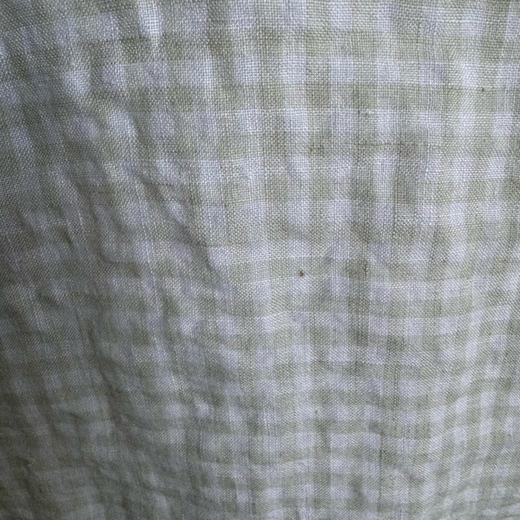 Ralph Lauren White and Green 100% Linen Sleeveless Button Down Shirt - Picture 4 of 8